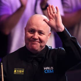 John Higgins is in action in Belfast today.