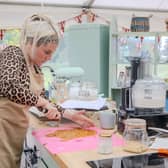 Clara hard at work during Dessert Week in the Bake Off tent. 