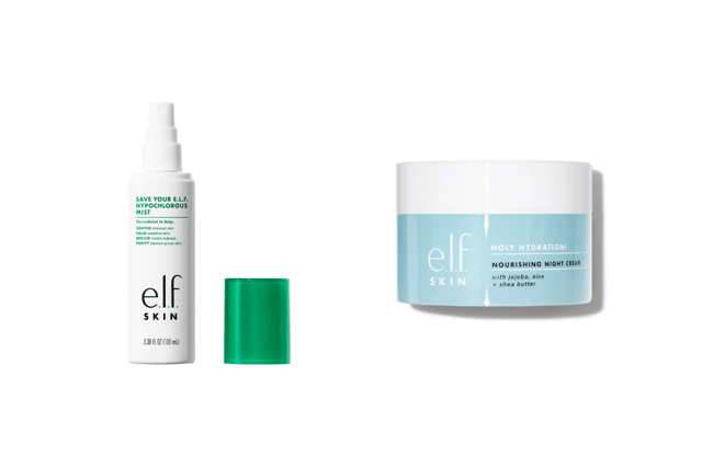 Save Your e.l.f. Hypochlorous Mist and Holy Hydration! Nourishing Night Cream,