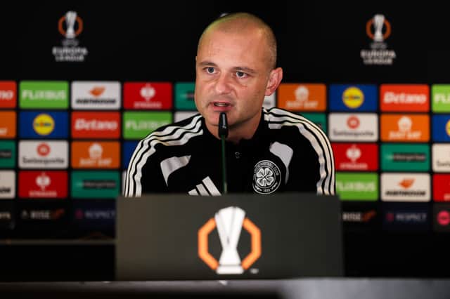 Celtic assistant manager Shaun Maloney speaks to the press ahead of the Europa League clash with Celta Vigo.