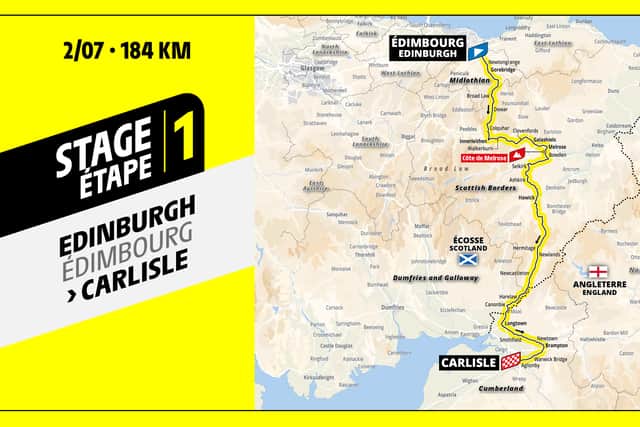 Tour de France 2027 Stage one the Grand Depart from Edinburgh to Carlisle
