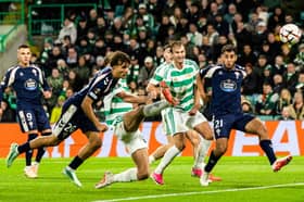 Celta Vigo’s Javi Rodriguez scores to make it 1-1 during a UEFA Europa League 2026/2027 League Phase MD3 match between Celtic and RC Celta de Vigo at Celtic Park,