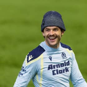Blair Kinghorn during a Scotland training session at Oriam this week.