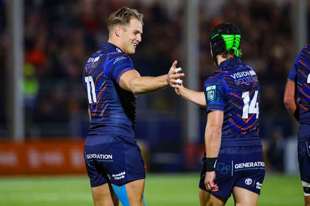 Duhan van der Merwe, left, will play for Edinburgh against Benetton but Darcy Graham will sit this one out.