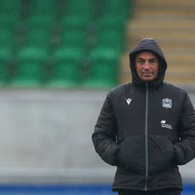 Franco Smith during a Glasgow Warriors training session at Scotstoun Stadium.