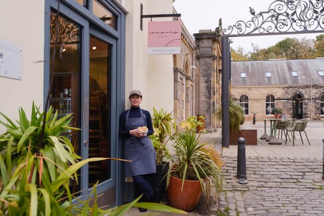 Roberta Hall-McCarron, chef-owner of Ardfern, with the limited-edition Rooster sandwich