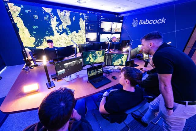 The 'remote operations centre' mock-up at Babcock's Rosyth offices