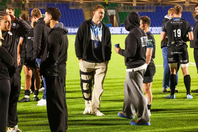 Jamie Ritchie was seen in a knee brace after Glasgow Warriors' win over Lions.