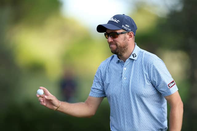 Matthew Southgate acknowledges the crowd on the 18th green on day two of the Grand Final at Club de Golf Alcanada 