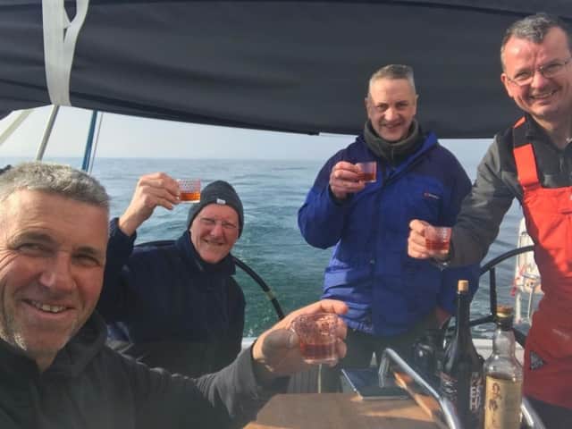 Martin Wishart (left) will be joined on the boat by four other people as they take on the four-week challenge. Picture: PA