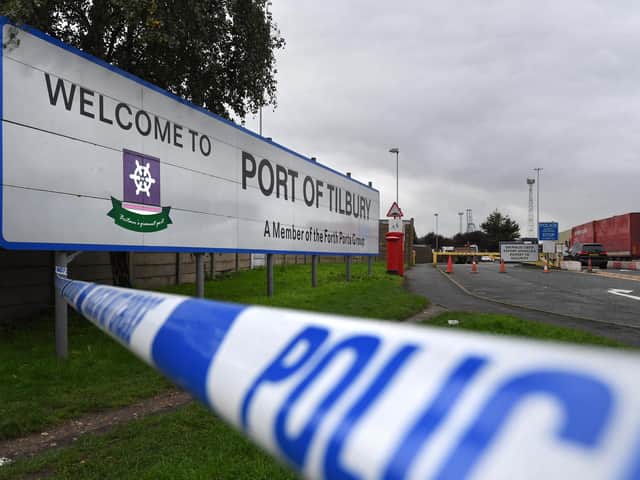 The bodies were moved from Tilbury Port on Thursday evening