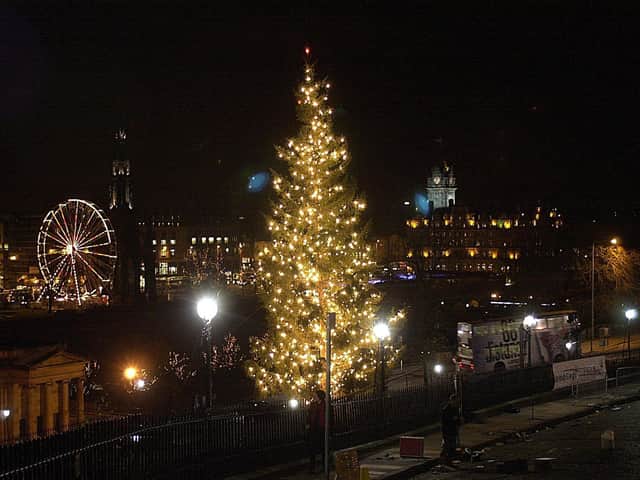 Edinburgh's Christmas tree in its former glory
