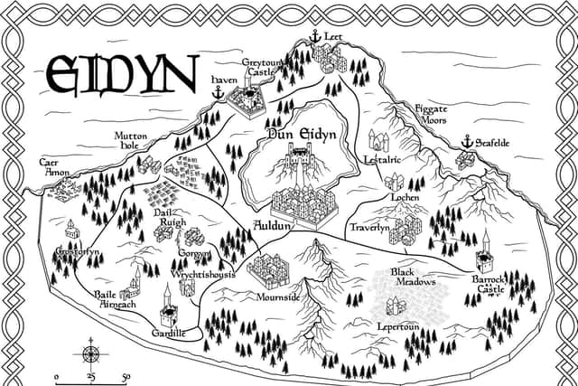 Map of Eidyn inspired by Edinburgh