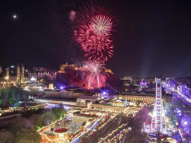 Tens of thousands of revellers flooded into Edinburgh city centre for its Hogmanay celebrations.