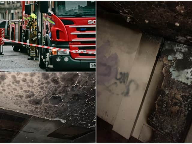 Residents horrified after a fire, allegedly started by teens, ripped through their apartment building in Magdalene Drive, Edinburgh pictures: JPI Media
