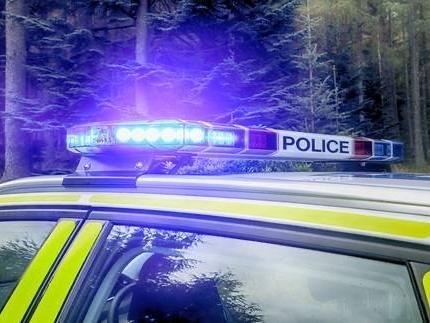 The car was stopped by police.