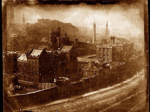 A new spire takes pride of place on Edinburgh skyline above the imposing Calton Jail.