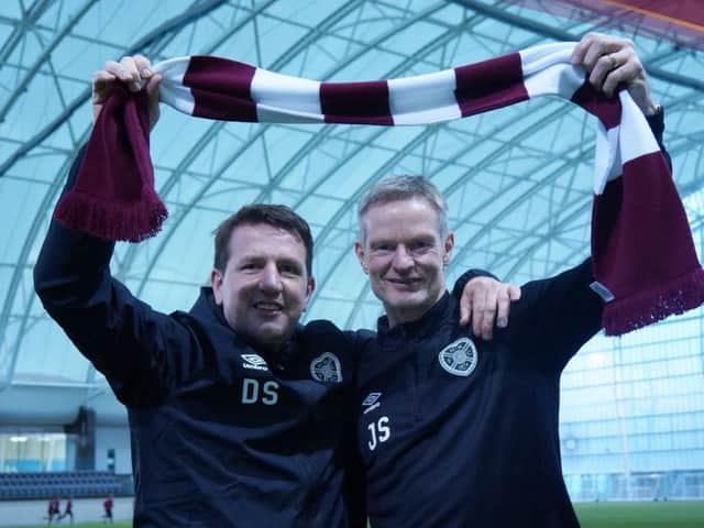 Daniel Stendel is reunited with Jorg Sievers at Hearts. Pic: Heart of Midlothian FC