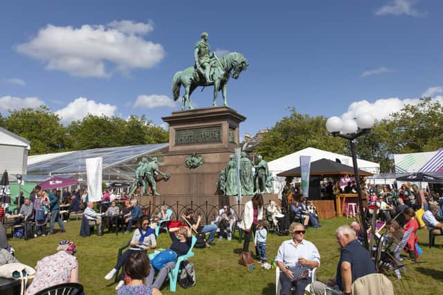 The book festival has been based in Charlotte Square Garden since 1983.