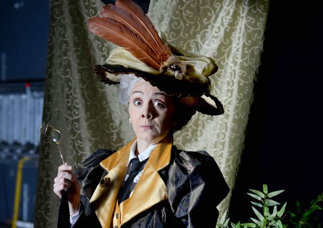 Karen Dunbar as Lady Bracknell in Perth Theatre's new production of The Importance of Being Earnest