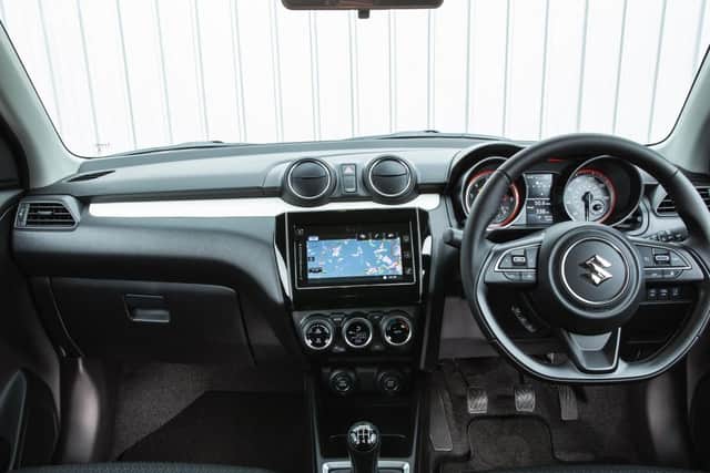 The Swift is well-equipped but its interior feels cheap compared with rivals