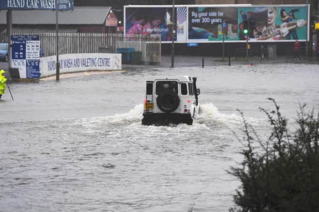 Flooding in Paisley contributed to the game being called off. Picture: SNS