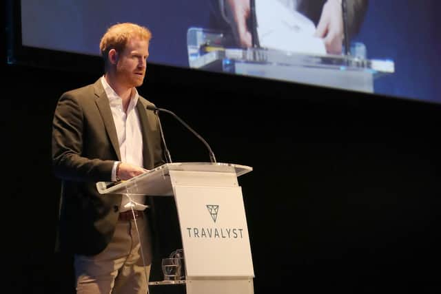 Prince Harry was speaking at a sustainable tourism summit at the Edinburgh International Conference Centre.