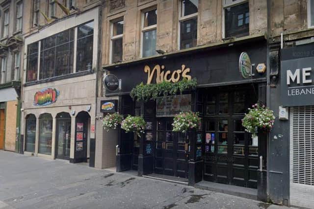 Francis Smith, 32, returned to Nico's in Sauchiehall Street, Glasgow, after an earlier incident at 6.36pm on December 21 2019 when he was allegedly assaulted and shouted "I'm going to get a gun and shoot you" before walking off.