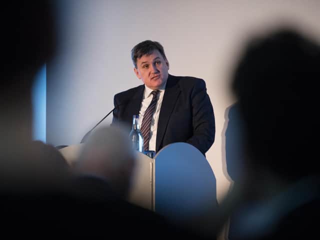 Justice minister Kit Malthouse speaks at the UK Government's drugs summit in Glasgow on Thursday. Picture: John Devlin