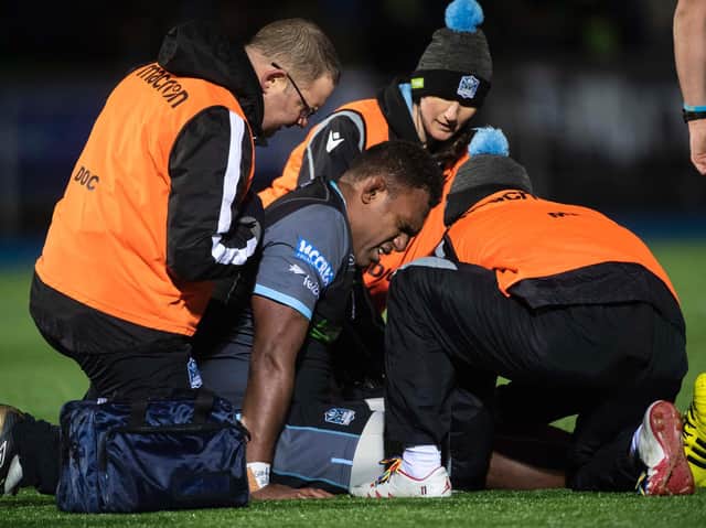 Glasgow Warriors' Leone Nakarawa injured his knee against the Dragons. Picture: SNS