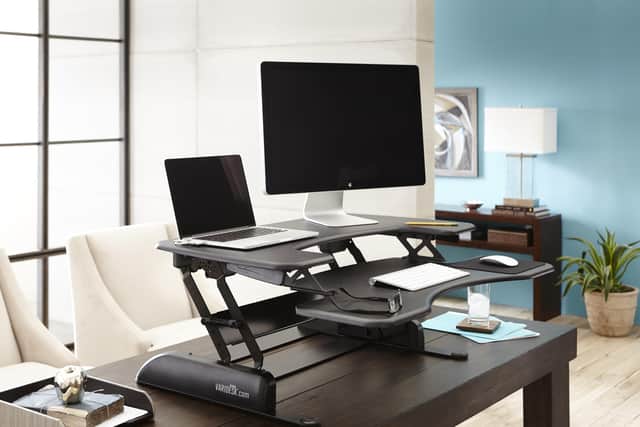 This converts a normal desk into a standing desk