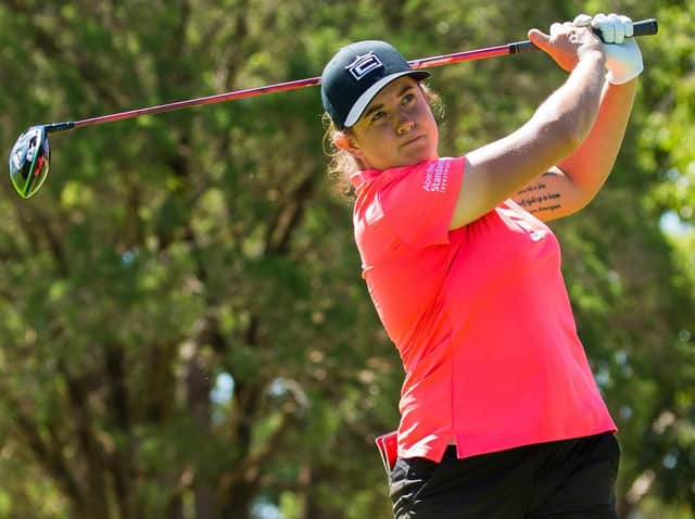 Michele Thomson is pleased with her position and how she is playing at the halfway stage in the Women's New South Wales Open at Dubbo Golf Club. Picture: Tristan Jones