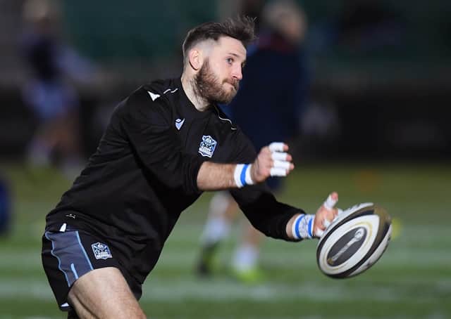 Tommy Seymour scored Galsgow’s opening try in Dublin. Picture: SNS.