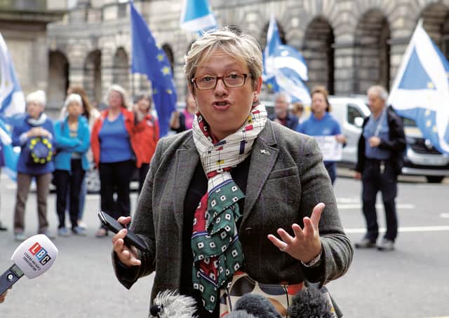Joanna Cherry outside the Court of Session in Edinburgh seeking an interim interdict to prevent the UK parliament being suspended. Picture: Jane Barlow/PA