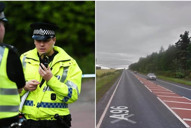 The young man was walking along the A96 near Brodie when he was hit by a Volkswagen Tiguan car at about 3.30 this morning picture: JPI Media/GoogleMaps