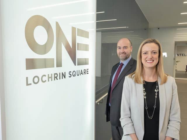 AAB chief executive Graeme Allan with Lyn Calder, managing partner of the Edinburgh office. Picture: Peter Devlin