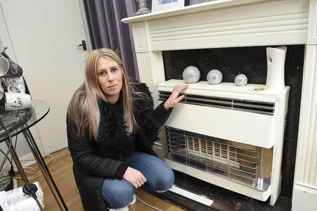 The back boiler behind Kelly Jeffrey's gas fire had been burning without any water in it, causing an explosion risk