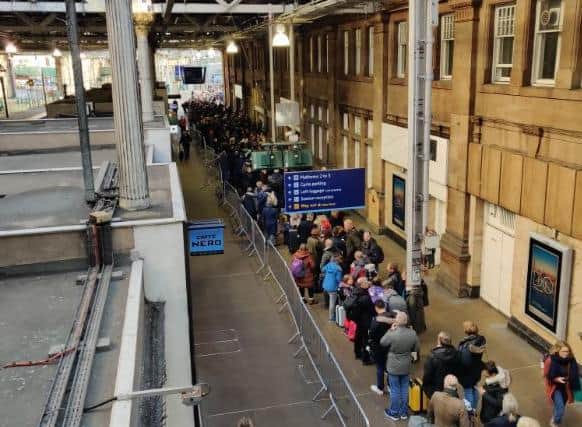 Edinburgh Waverley suffered from overcrowding due to the weather (Photo: Russell Roberts)