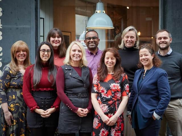 Lorne Blyth (back row, second from right) with the Flavours Holidays team. Picture: Alistair Clark