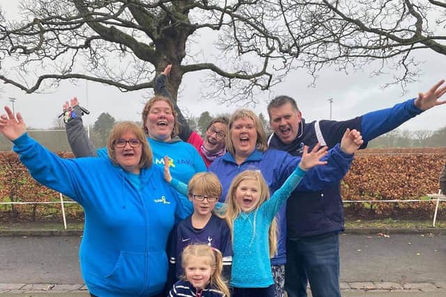 Agatha and her family have run several Park Runs for Jak's Den.