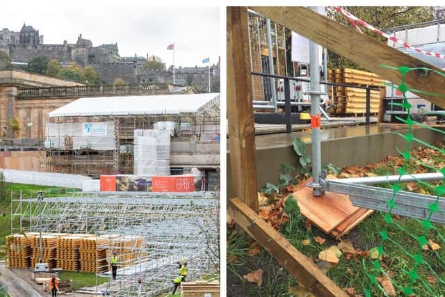 Council concerns over the scaffolding were not made public despite stories in the Evening News