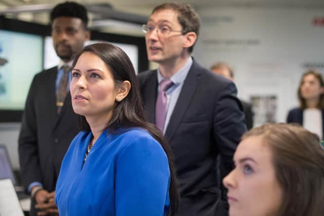 Priti Patel defended the Prime Minister as she unveiled the government's new immigration policy. Picture: Stefan Rousseau / PA Wire