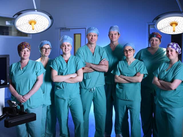 The surgical team, with Versius, at the Western General Hospital (Photo: NHS Lothian)