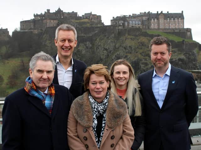 From left: Roger Mullin (Momentous), Russell Dalgleish (SBN), Michelle Thomson (Momentous), Kendra Byers and Sandy Donaldson (both of SBN). Picture: contributed.
