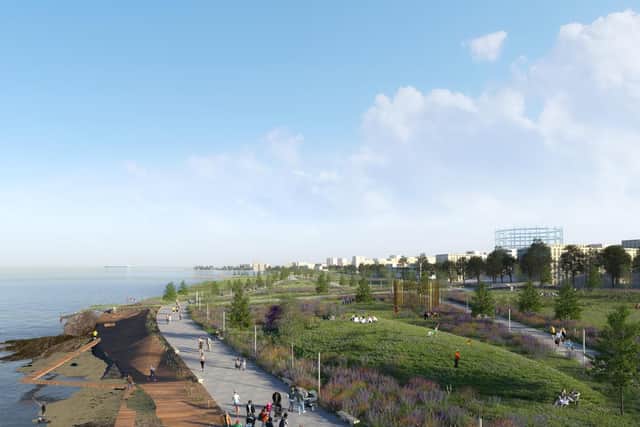 One of Europe's biggest coastal parks is envisaged as part of the new cultural quarter in Granton.