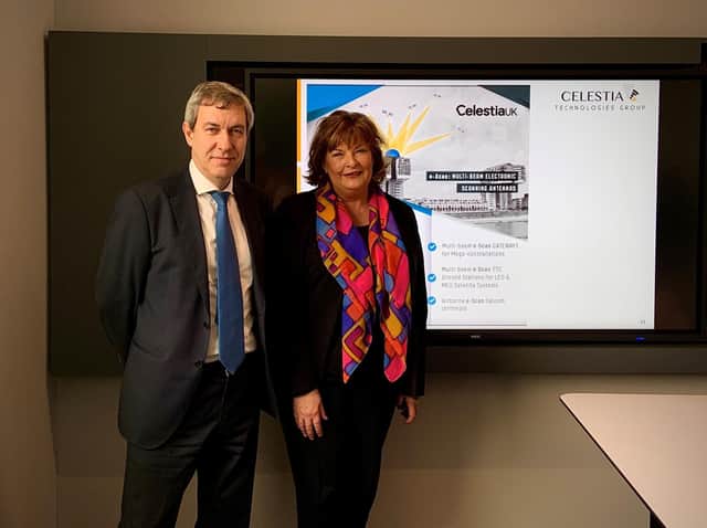 Fiona Hyslop with Jose Alonso, chairman of CTG. Picture: Contributed