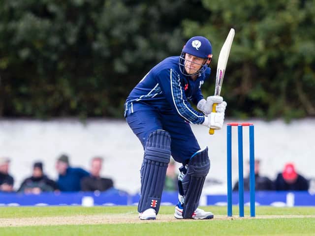 George Munsey in action for Scotland at the Grange