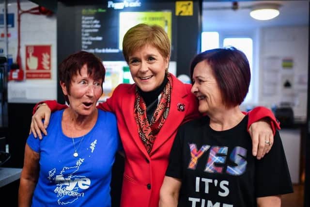 SNP leader Nicola Sturgeon campaigning in last year's general election