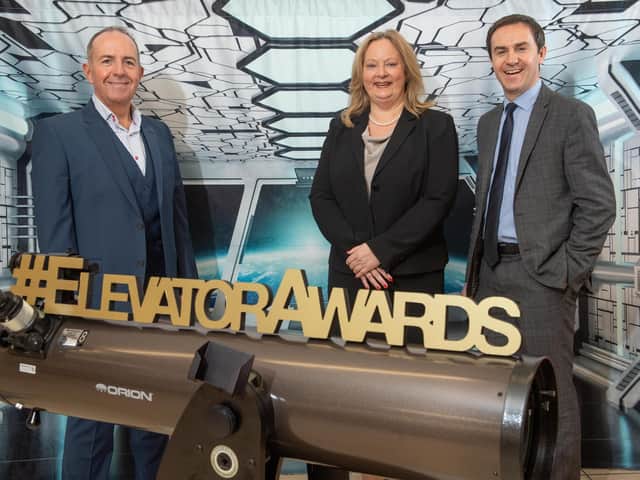 From left: Gary McEwan with Royal Bank of Scotland's Eileen Tocher and Russell Whyte. Picture: Michal Wachucik