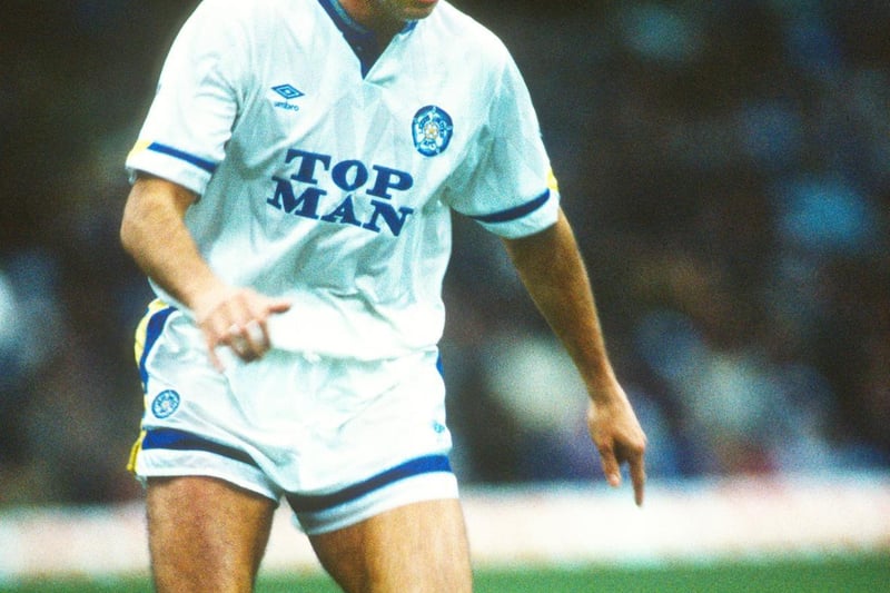 Mel Sterland in action against Southampton at Elland Road in December 1990. The Whites won 2-1 thanks to goals from Carl Shutt and Chris Fairclough.